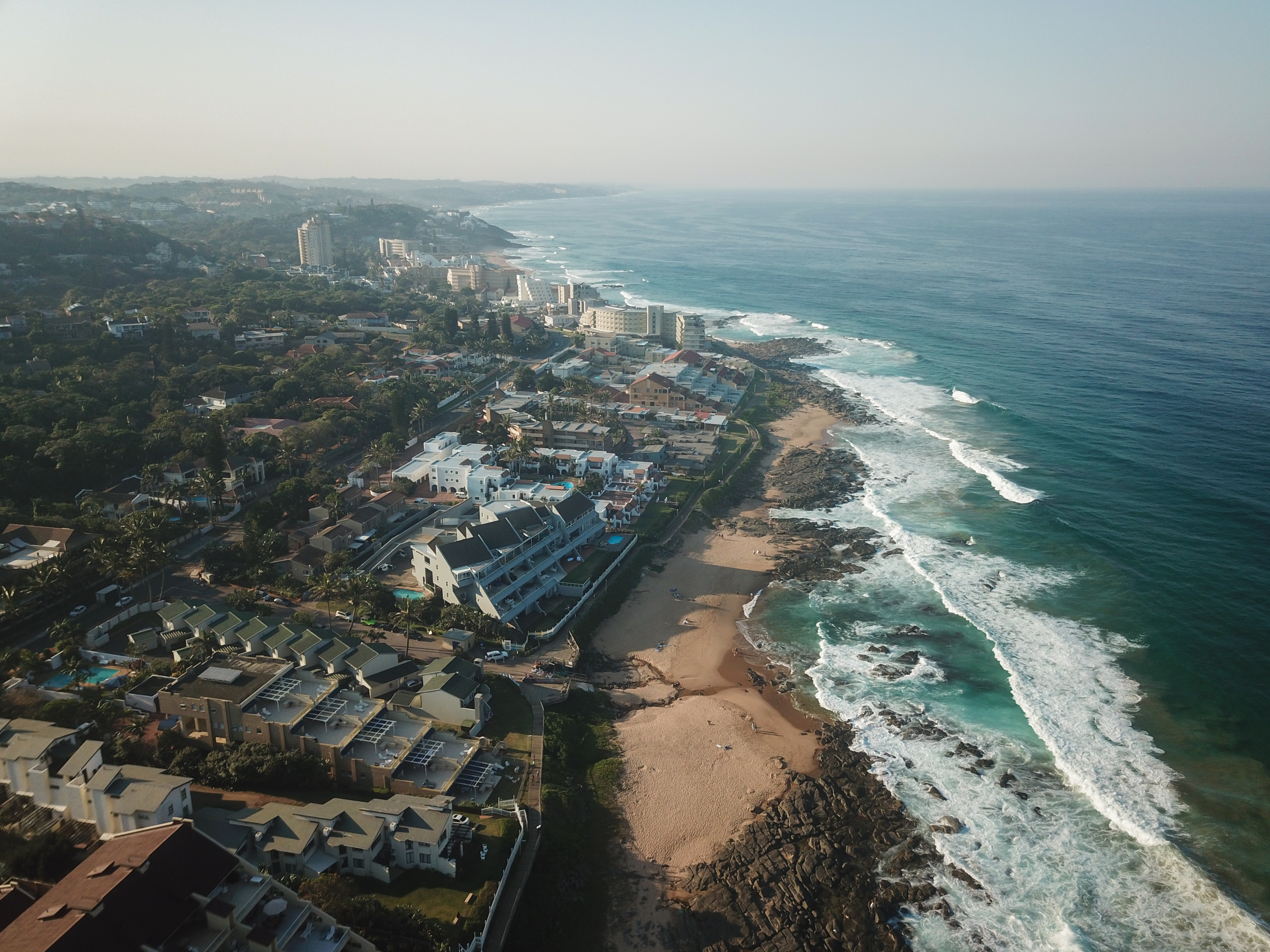 Aerial view of the KwaZulu-Natal coastline